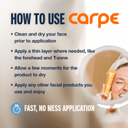 Carpe Sweat Absorbing Face Lotion Plus Oily Face Control, Matte Finish Face Lotion,1.35 fl oz