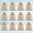 thumbnail image 3 of Yuangui 20PCS Sackcloth Drawstring Pouch Linen Cloth Drawstring Bag Portable Gift Jewelry Cloth Bag Multi-purpose Flax Storage Bag for Home Store (Khaki), 3 of 10
