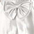 thumbnail image 4 of Fesfesfes Girls Princess Dress Sleeveless Bow A Line Formal Party Gown for Special Occasion Elegant Floral Glitter Tulle Skirt Big Kids Flower Girl Birthday Wedding Outfit(White,3-4 Years), 4 of 9
