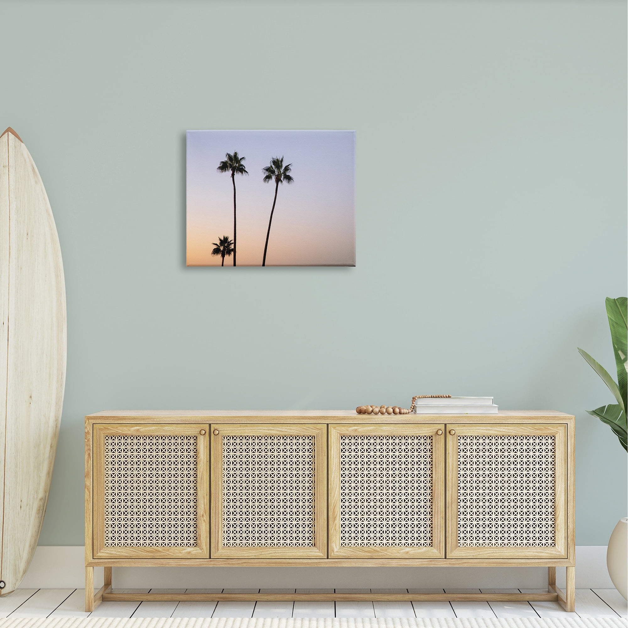 Stupell Industries Tropical Tall Palm Trees Sunrise Sunset Photography Coastal Photography Gallery-Wrapped Canvas Print Wall Art, 30 x 24, Design by Kathy Mansfield