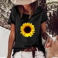 thumbnail image 2 of Blouse à Manches Courtes Imprimée Marguerite Décontractée Mode Femme Col Rond T-Shirt Hauts d'Été, 2 of 9