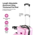 thumbnail image 4 of Kids Ride on Luggage, Toddler Luggage Seat Ride on, Kids Travel Suitcase with Safety Belt, Scooter Suitcase for Kids Ages 6-12 (24“ Pink), 4 of 9