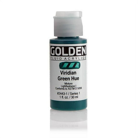 Golden Fluid Acrylic 1oz Viridian Green Hue
