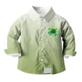 thumbnail image 5 of talentlend St. Patrick's Day Shirts for Boys Button down Long Sleeve Casual Collared Dress Shirt Kids Formal Clothes, 5 of 7