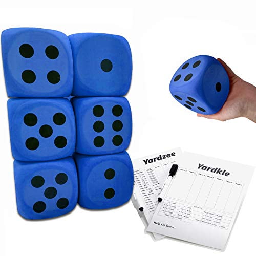 Buy 4 Inch Jumbo Foam Dice Set of 6 Yard Outdoor Games for Adults and