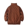 thumbnail image 7 of Cethrio Boys Quilted Jacket, Full Zip Warm Fleece Lined Lightweight Winter Outerwear with Pockets Size 10-11 Years Brown, 7 of 7