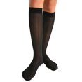 thumbnail image 2 of Berkshire Women's Trend Rib Opaque Trouser Socks - Sandalfoot 6588, Chocolate, One-Size, 2 of 4