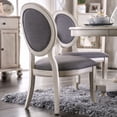 thumbnail image 6 of Furniture of America Carol Padded Wood Antique White and Gray Side Chairs (Set of 2), 6 of 9