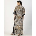 thumbnail image 4 of Moomaya Kimono Sleeves V Neck Rayon Kaftan - Women's Stylish Printed Kaftan, 4 of 9