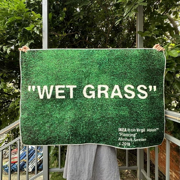 Wet Grass Indoor Doormat Green Fresh Grass Pattern Rug Home Floor Mat Living Room Bedroom Bedside Rug Non-Slip Soft Carpet Home Decoration Gift (31"" x 20.5"")