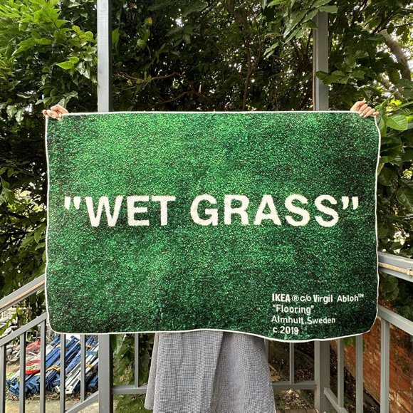Wet Grass Indoor Doormat Green Fresh Grass Pattern Rug Home Floor Mat Living Room Bedroom Bedside Rug Non-Slip Soft Carpet Home Decoration Gift (31"" x 20.5"")
