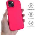 thumbnail image 7 of Compatible with iPhone 14 Case, Silky Touch Premium Soft Liquid Silicone Rubber Anti-Fingerprint Full-Body Protective Bumper Phone Case for iPhone 14, 6.1 inch (Hot Pink), 7 of 7