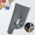 thumbnail image 2 of VERUGU Toddler Leggings Baby Girls Fall Winter Fleece Thickened Fleece Warm Long Pants Casual Solid Loungewear Jumpsuit Gray XS, 2 of 4