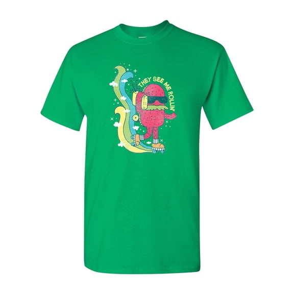 Rollin BeanePod Artworks Art Funny DT Adult T-Shirt Tee