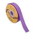 thumbnail image 3 of Unique Bargains 50 Yards x 1' Christmas Striped Ribbon, Dark Purple and White Ribbon Candy Cane Ribbon Roll Wrapping Ribbon, 3 of 6