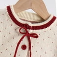 thumbnail image 3 of ShomPort Cardigans for Girls Round Collared Tie Knot Button Long Sleeve Stretchy Cute Outwear Breathable Fall Soft Comfy Outcoat, 3 of 6