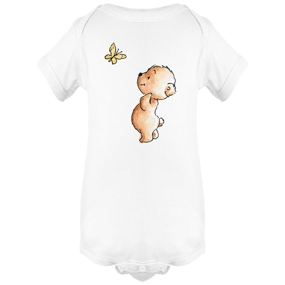 Yellow Butterfly & Bear Bodysuit Infant -Image by Shutterstock, Newborn