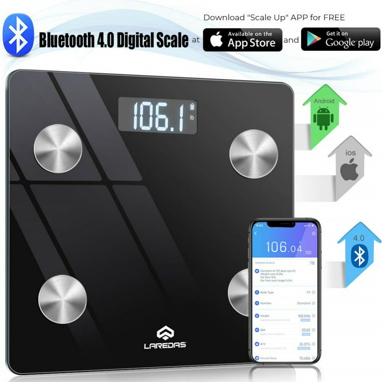 Scale for Body Weight, Smart Digital Bathroom Weighing Scales with Body Fat  and Water Weight for People, Bluetooth BMI Electronic Body Analyzer Machine  