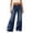 Dark Blue, variant on Vivianyo HD Women's High Waist Wide Leg Jeans, Vertical Seam Dark Multi-Button Wash Denim Pants with Pockets, Women's Black,Blue,Light Blue, Sizes S-2XL