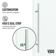 thumbnail image 6 of VIGO Elan E-Class 34 in. L x 46 in. W x 76 in. H Frameless Sliding Rectangle Shower Enclosure in Chrome with Clear Glass, 6 of 12