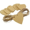 thumbnail image 3 of 100 Pcs Heart Shape Blank Cardstock Tags Bonbonniere Wedding Favor Gift Tag with Free Natural Jute Twine - Colors Available, 3 of 5