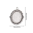 thumbnail image 4 of Base colgante Minnieouse 50 Uds Oval camafeo en blanco aleación accesorios de ropa, 4 of 6