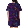thumbnail image 3 of Naloa Colorful Snake Women's Short-Sleeved Pajama Set, Loungewear, Summer pajamas, Breathable Cozy - X-Large, 3 of 9