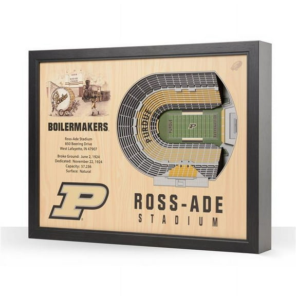 Purdue Boilermakers 25.5" x 19.5" Ross-Ade Stadium Stadium Views Wall Art