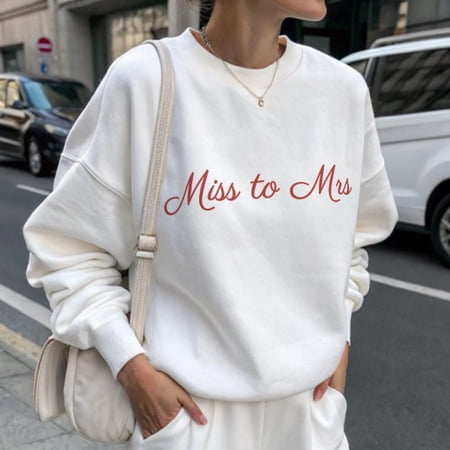 Miss to Mrs Bride TShirt Bride to Be Crewneck Engagement Gift for Bride Bachelorette Party