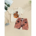 thumbnail image 3 of Baby Boy Clothes Toddler Summer Outfit Short Sleeve T-Shirt 6M 12M 18M 24M 3Y Tee Tops Joggers Casual Shorts 2Pcs Set Western, 3 of 9