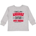thumbnail image 3 of Inktastic That's My Awesome Brother Out There with Soccer Balls Boys or Girls Long Sleeve Toddler T-Shirt, 3 of 5
