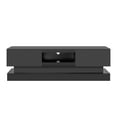 thumbnail image 5 of PAPROOS Black TV Stand for 70 Inch TV, New Upgraded High Glossy TV Cabinet with 16 Colors LED Lights, Modern TV Console Table with 2 Big Storage Drawers, Living Room Entertainment Center, 5 of 10