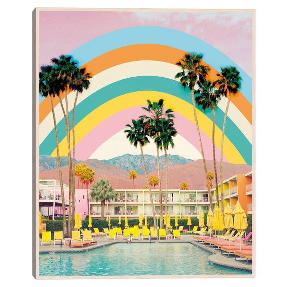 Poolside Dream by Irene Suchocki Framed Canvas Art Print