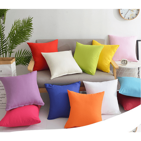 Sofa Cushion Cover Ymiko Solid Color Cotton Canvas Cushion Cover