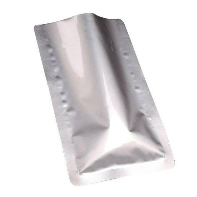 100pcs Aluminum Foil Mylar Bags Flat Vacuum Sealing Bag Food Storage Pouches Heat-resistant Packaging Bag (12x17cm)