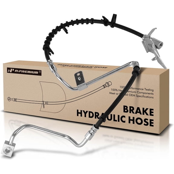 A-Premium Front Passenger Brake Hydraulic Hose Compatible with Select Jeep Models - Grand Cherokee WJ 1999 2000 2001 2002 2003 2004 - Replace# 52128092AB