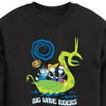 thumbnail image 3 of Nightmare Before Christmas - Big Wave Riders - Lock, Shock, & Barrel - Dragon Boat - Toddler And Youth Crewneck Fleece Sweatshirt, 3 of 5