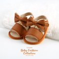 thumbnail image 4 of Newborn Baby Girls Infant Summer Sandals PU Leather Cute Bow Anti-Slip Crib Toddler Shoes, 4 of 6