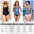 thumbnail image 4 of RELLECIGA Women's Bandeau Ruched Tankini Top Swimsuits Modest Bathing Suits, 4 of 9