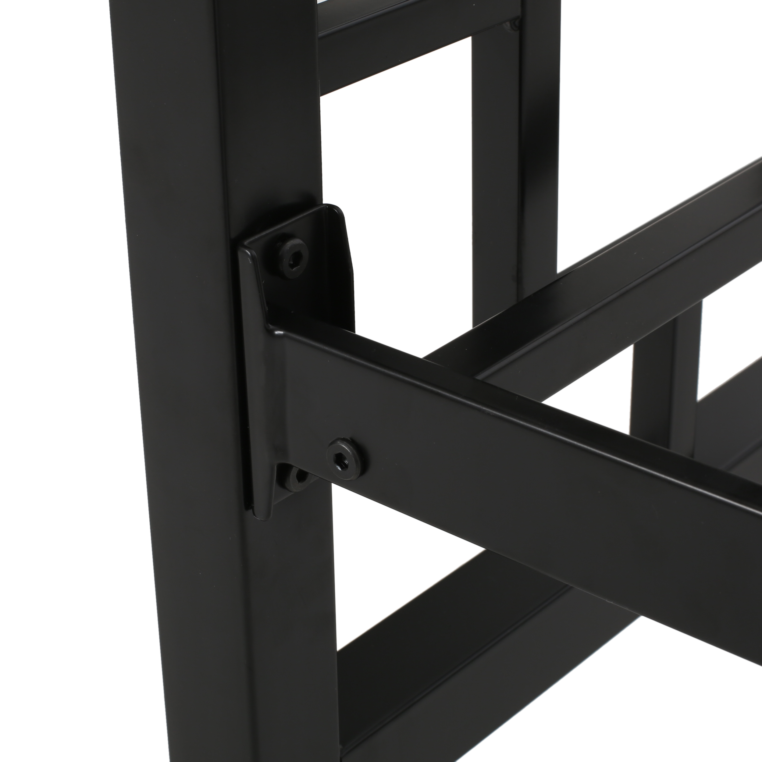 Noble House Krystin Modern King-Size Iron Bed Frame, Flat Black