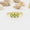 thumbnail image 3 of 925 Sterling Silver Peridot Ring – Dainty 3-Stone Ring for Women, August Birthstone Jewelry 18k Yellow Gold Plated, 3 of 7