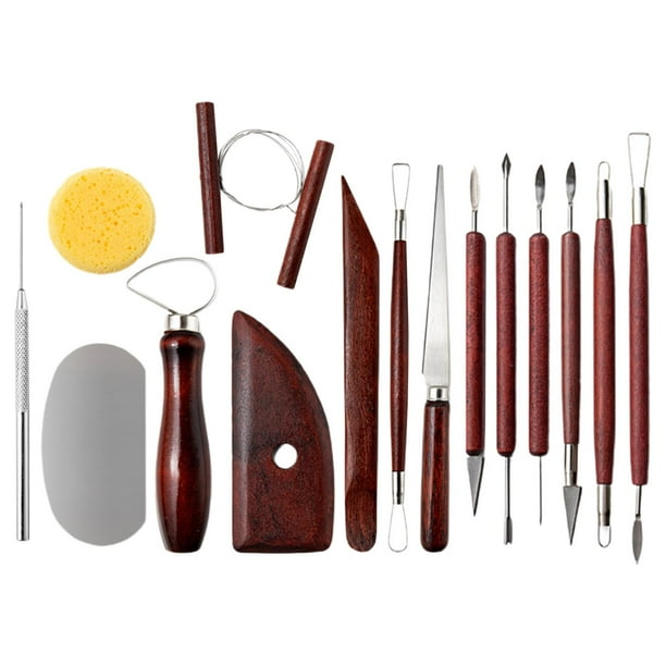 6 Pièces / Set Outils De Sculpture Débutant En Céramique En Argile  Fait-main, Outils De Sculpture En Bois Et En Poterie Pour La Modélisation  De L'artisanat En Bois Et Argile