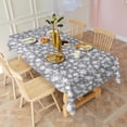 thumbnail image 3 of Gray Christmas Snowflake Pattern Rectangle Tablecloth 60"x120",Waterproof Polyester Rectangle Table Cloth, Wipeable Spillproof Polyester Tablecloth for Dining, Camping, Indoor and Outdoor, 3 of 6