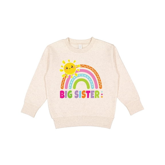 Inktastic Family Big Sister with Rainbow Toddler Sweatshirt