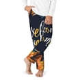 thumbnail image 2 of Wukai Sunflower Welcome A Print Teenagers' Pajama Pant Sleep Pajama Lounge Pant PJ Bottoms with Pockets and Button Fly(Available in Big & Tall)-Small, 2 of 6