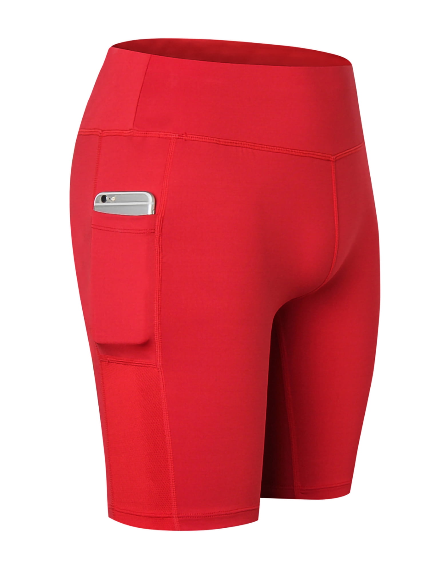 plus size yoga shorts with pockets