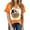 Orange#E, variant on HAPIMO Sales Womens Summer Tops Crewneck Tee Shirt Tie Dye Graphic Print Teen Grils Fashion Clothes Short Sleeve Casual Comfy Pullover Tops Shirts for Women Black M