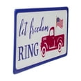thumbnail image 3 of 12" Metal Patriotic "Let Freedom RING" Sign with a Flag Wall Decor, 3 of 6