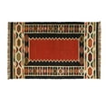 thumbnail image 3 of Kilim Wool Jute Rug – Handwoven Southwestern Area Rug with Tribal Geometric Pattern & Fringe  5 X 7   FEET, 3 of 7
