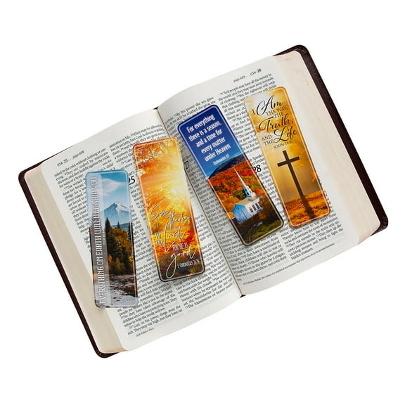 Fun Express 6" Fall Scenery with Bible Verse Cardstock Bookmarks - 24 Pieces